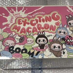 Labubu Exciting Macaron Vinyl Face Stuffed Animals - Pink, Brown, White